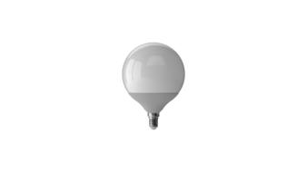 3d model of the shiny, grey led lamp, at white background