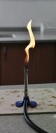 Bunsen Burner, laboratory equipment, flame close up