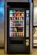 vending machine with food and drinks