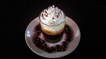 creamy sweet dessert in a glass