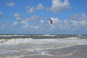 Beach Kite Surfing Kitesurfer