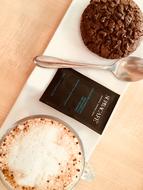 Sweet coffee with chocolate chip cookies