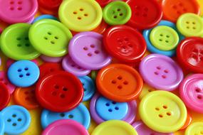 Buttons Colorful Sewing