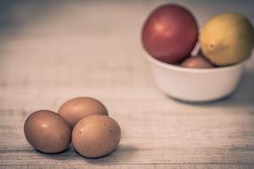 raw eggs with fruit