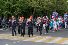 Parade People on road