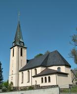 the church is old and unusual