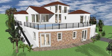 house 3d render architecture