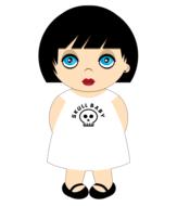 cartoon girl skull baby doll