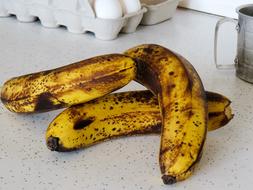 ripe bananas in spots