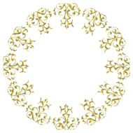 gold frame round border decoration