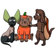 halloween weiner costumed dogs