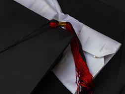Graduation Cap with red Tassel