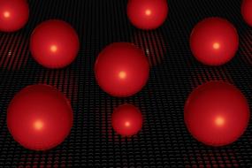 red Shiny Balls Background