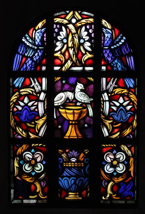 Church Window Dove Birds
