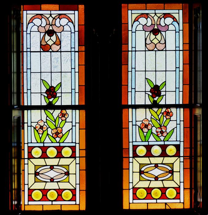 Glass Art Window Temple
