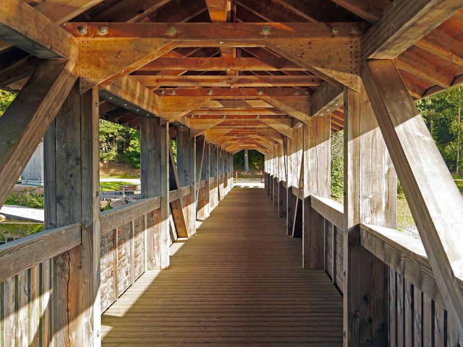 Pedestrian Bridge Covered Truss
