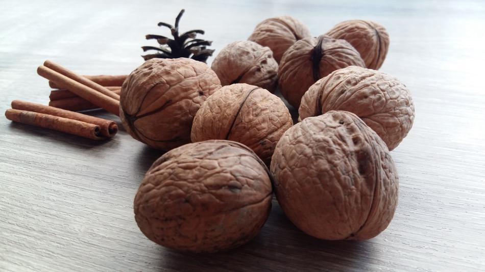 healthy walnuts on a white background