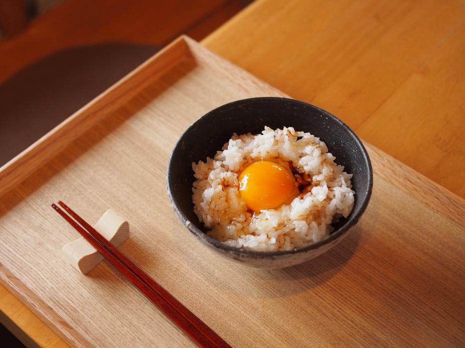 boiled rice with egg