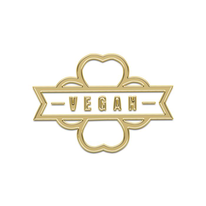 beautiful gold pattern with vegan lettering
