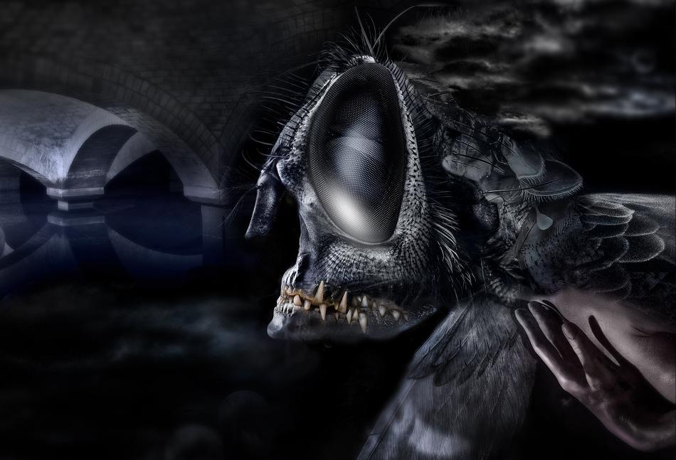Strange evil Background