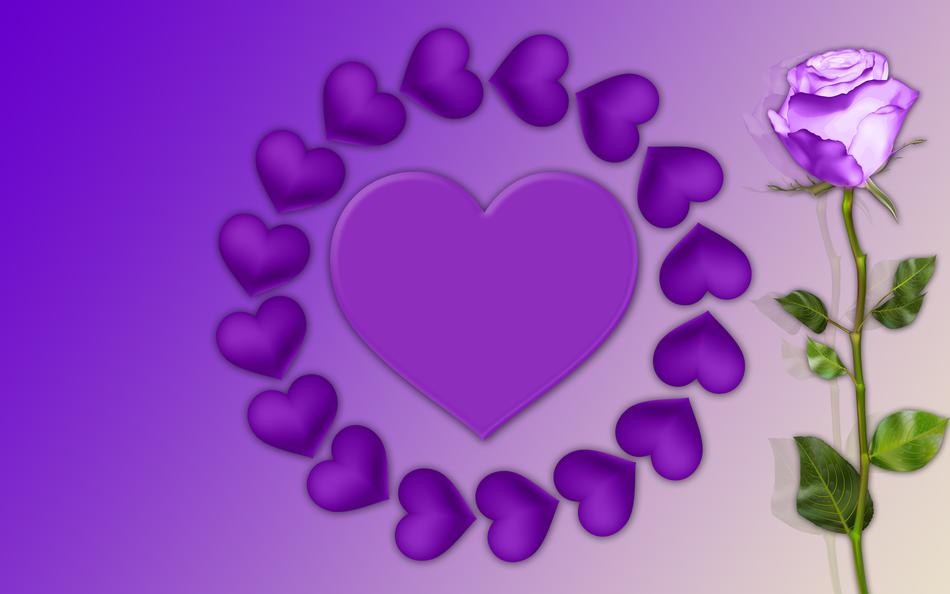 background purple hearts