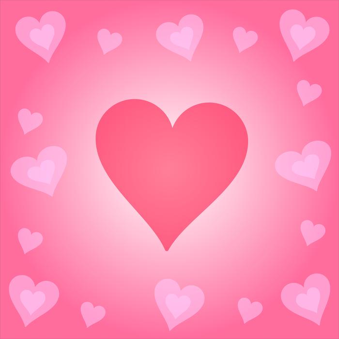 pink heart beautiful view