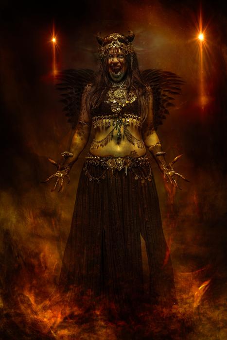 The costume is an unusual person.