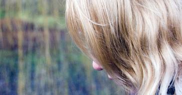 Girl Blonde closeup photo Portrait