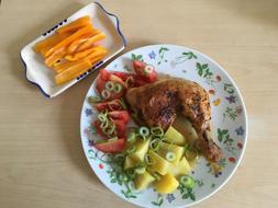 roast chicken with vegetables
