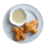 salty appetizers with sauce