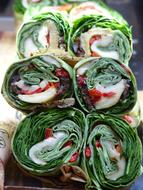 healthy rolls with vegetables