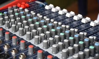 Mixer, detail of studio Sound System