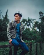 Male Teenager outdoors