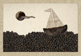 coffee bean painting
