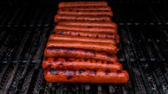 fried tasty sausages