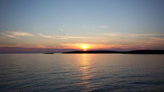 Sunset Sea Water