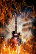 music rock guitar fire