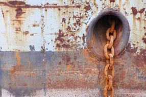 Ship Anchor Chain rusty