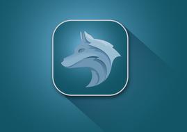 wolf wallpaper icon vector image