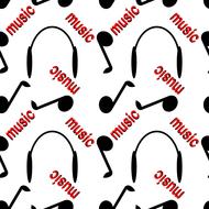 music letters word headphones drawing