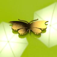 butterfly yellow green background