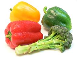 Healthy vegetables on a white background