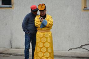 a man and a Buddhist monk