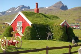 Iceland Hafnar Holmi Grass Roof