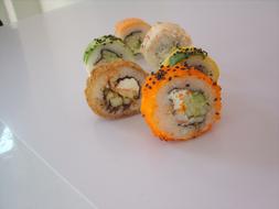 colored rice rolls
