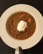vegetable soup with sour cream
