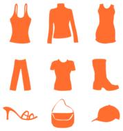 clothes of many different kinds