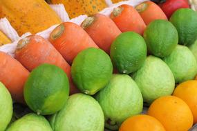 Colorful healthy fruits and vegetables