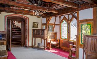 wooden house with windows view