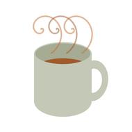 drawing of a hot mug of coffee